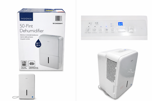 Insignia™ - 50-Pint Dehumidifier - White